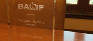 Bay Area Lawyers for Individual Freedom, or BALIF, honored S.F. City Attorney Dennis Herrera its Legal Service Award on Feb. 19, 2016.