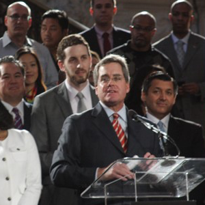 City Attorney Dennis Herrera with city and state leaders in June 2013 celebrating the U.S. Supreme Court's decision that restored marriage equality for same-sex couples throughout California.