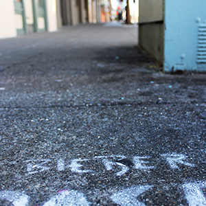 This Justin Bieber "guerrilla marketing" graffiti vandalism, photographed Dec. 26 at 1083 Howard Street in San Francisco, remains undiminished after several weeks. and multiple rainstorms.